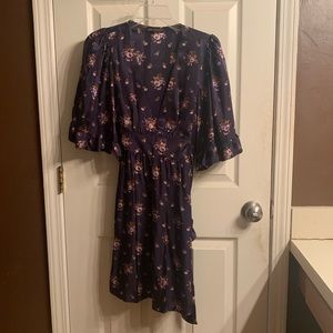 Betsey Johnson Navy Stripe & Flower Mini Size 8